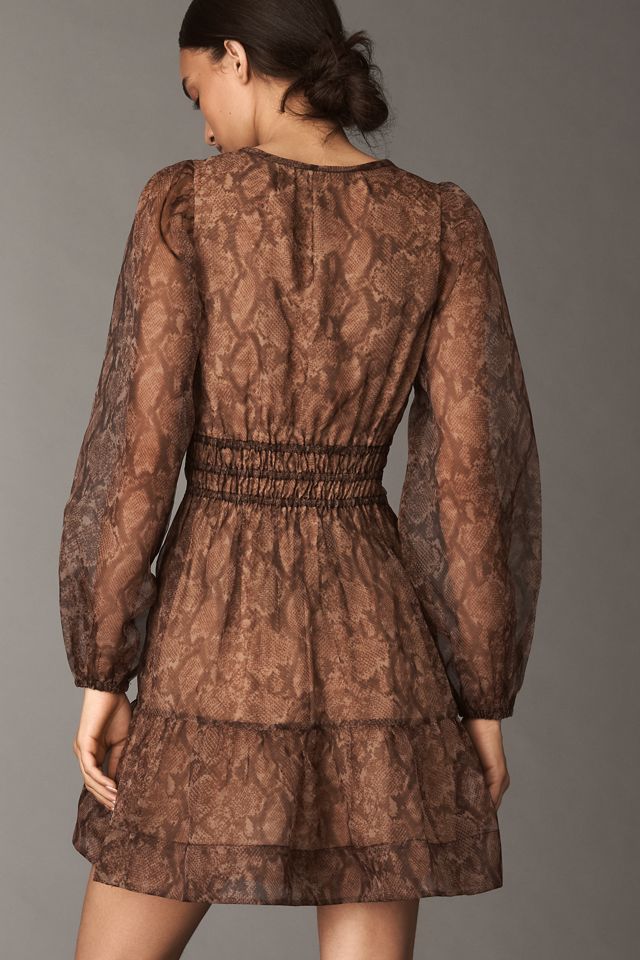 The Somerset Long-Sleeve Organza Mini Dress #1