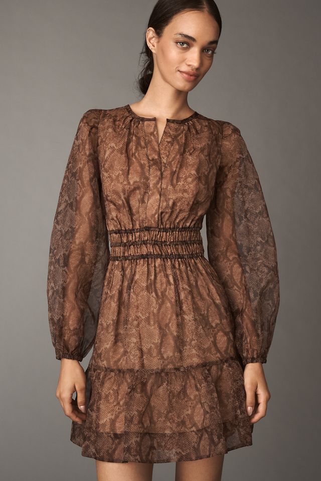 The Somerset Long-Sleeve Organza Mini Dress #2
