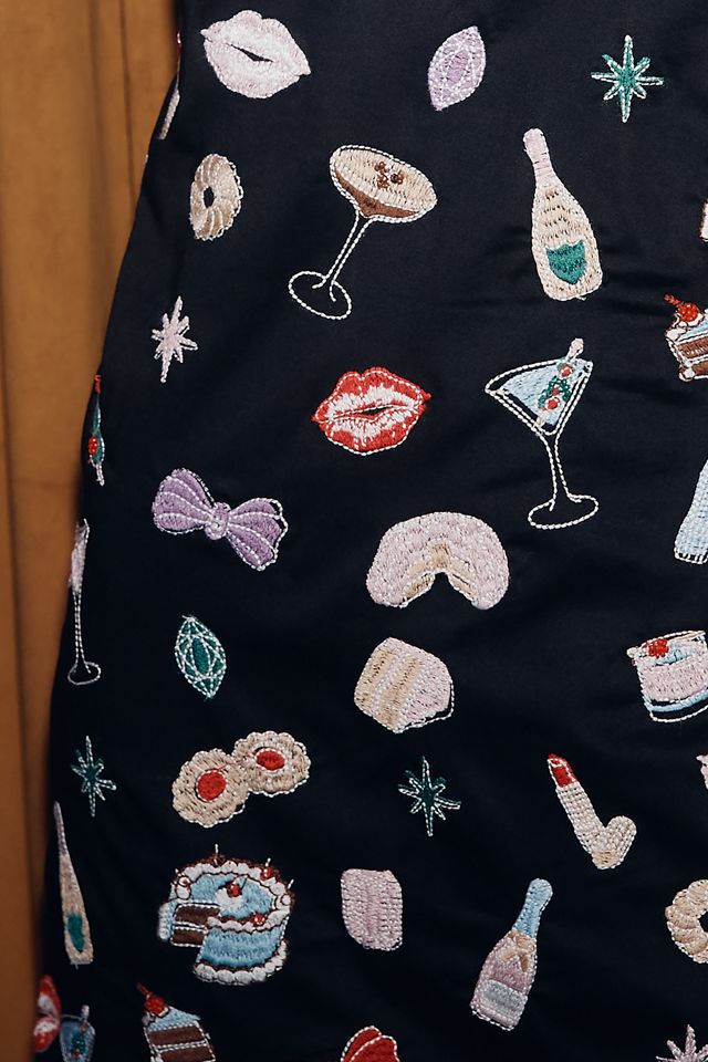 Maeve Sleeveless Beaded Shift Mini Dress #2