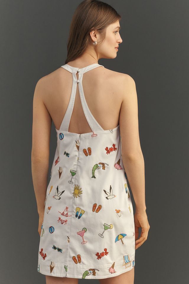 Maeve Sleeveless Beaded Shift Mini Dress #3
