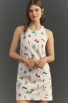 maeve sleeveless embellished drop-waist mini dress Embellished Sweetheart-Neck Mini Dress in Red - 8 main image 0