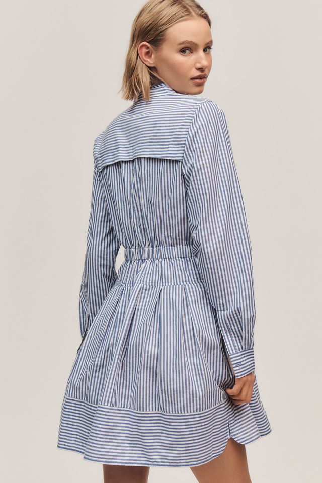 maeve button front shirt dress Embellished Mini Shirt Dress