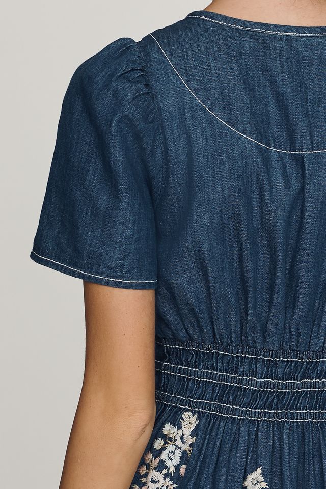 Somerset Embroidered Denim Mini Dress #3