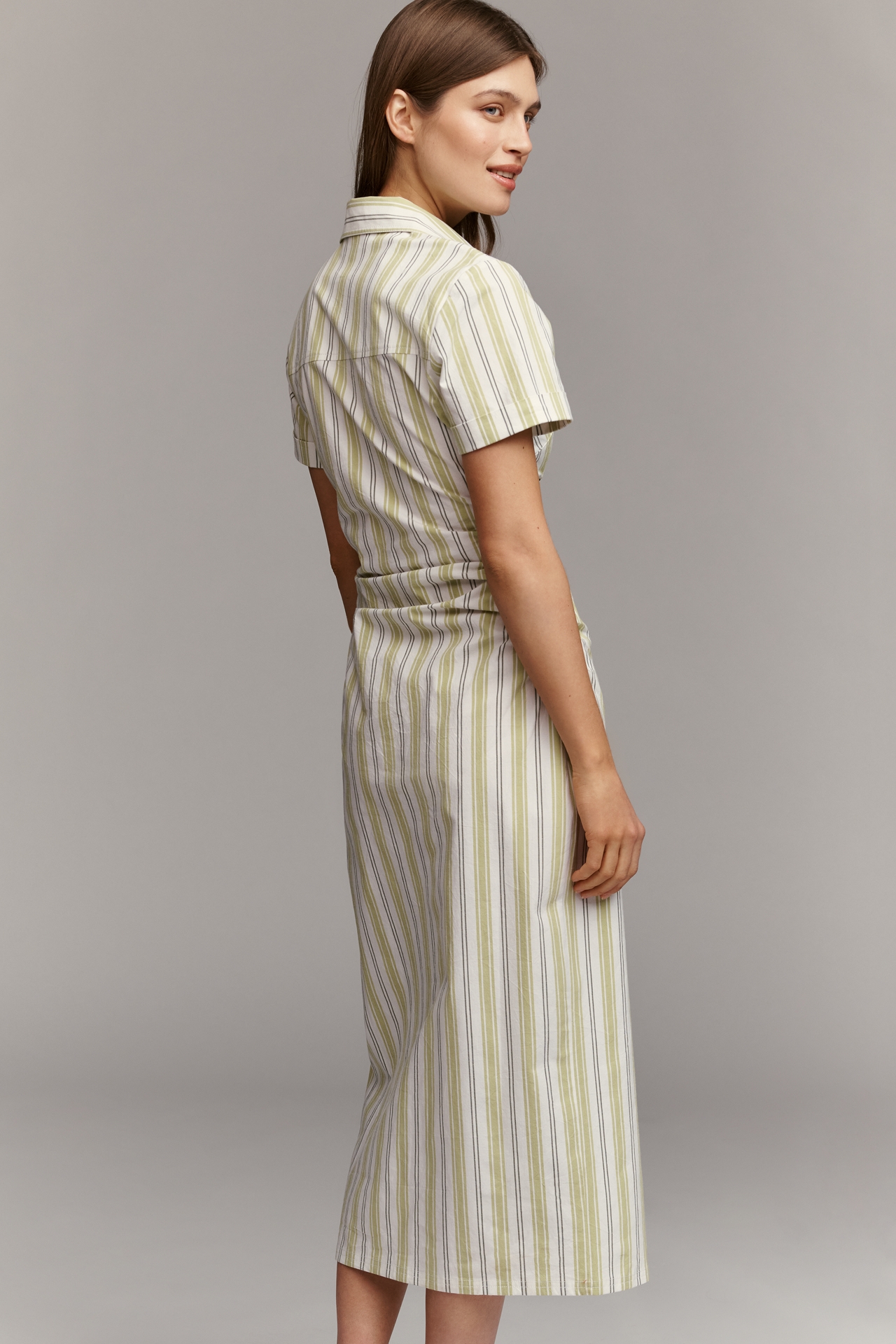 The Greer Midi Shirt Dress by Pilcro