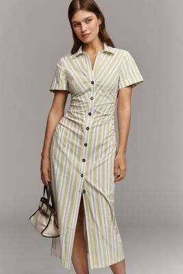 Vestido Camisero Midi de Algodón Elástico Pilcro