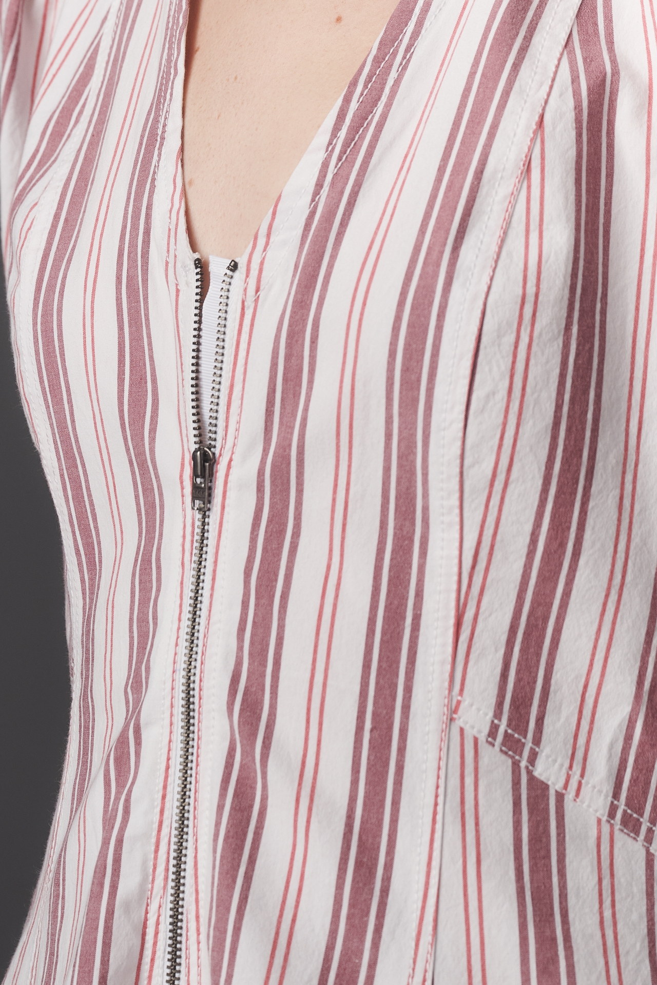 The Calder Puff-Sleeve Poplin Mini Dress by Pilcro