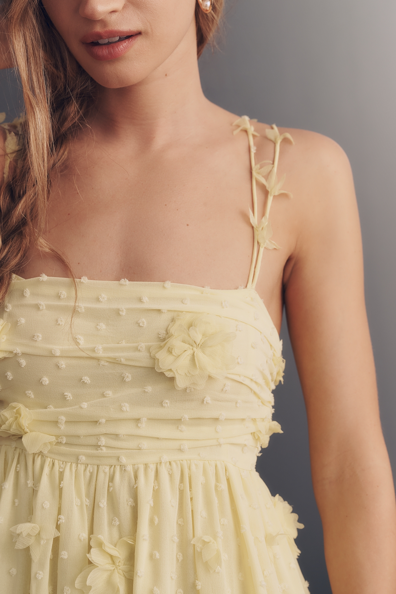 By Anthropologie 3D Floral Mini Dress