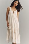 Lace-Trim Tiered Midi Dress by Anthropologie, Size: Small