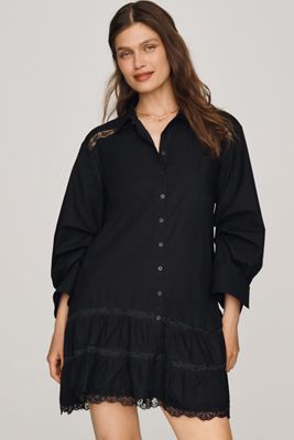 anthropologie black long sleeve dress Buy Anthropologie Black Maeve Long-Sleeve Twofer Cardigan Midi Dress from  Next USA