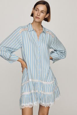 Corey Lynn Calter Long-Sleeve Printed Mini Shirt Dress | Anthropologie