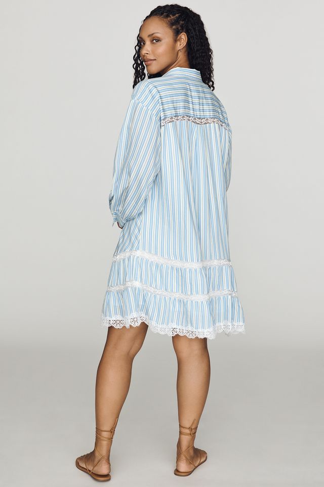 Maeve Cotton Lace-Trim Shirtdress #5