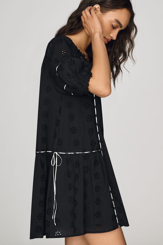 By Anthropologie 100% Cotton Eyelet Mini Dress #3