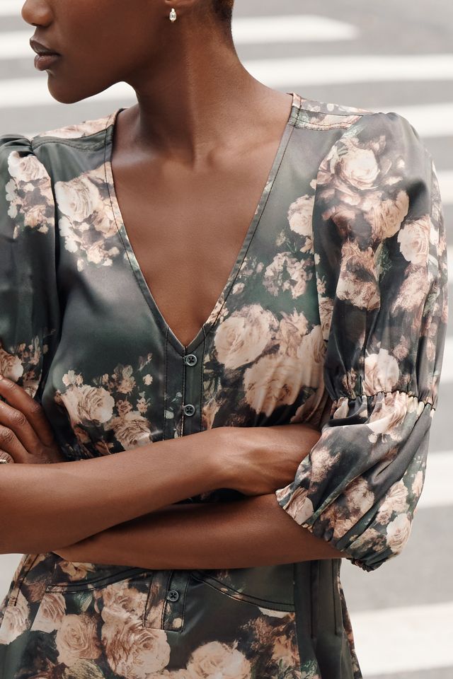 Pilcro Puff-Sleeve Slip Mini Dress #2