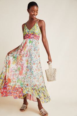 malibu boho maxi dress Louise Roe wearing boho paisley maxi dress in Malibu 0