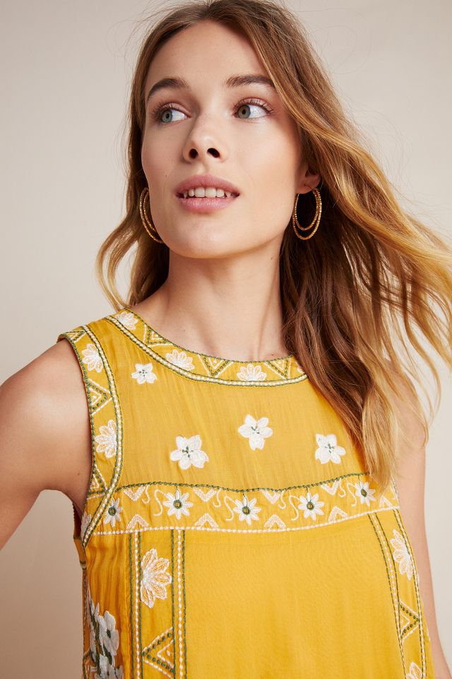 ANTHROPOLOGIE Shana Embroidered selling Dress