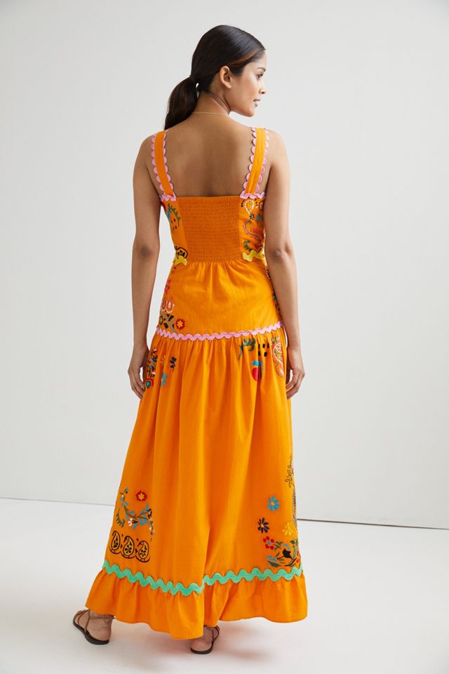 Maeve Sunset Embroidered Midi Dress #2
