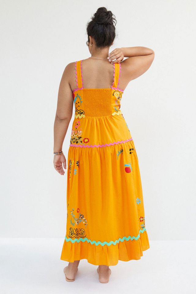 Maeve Sunset Embroidered Midi Dress #5