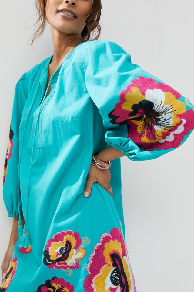 maeve embroidered tunic dress Maeve Embroidered Tunic Dress