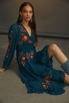 anthropologie wrap dress