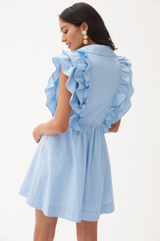 Maeve Ruffled Button-Front Mini Dress #1