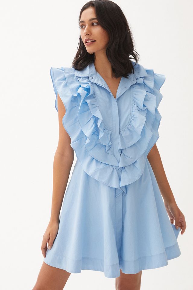 Maeve Ruffled Button-Front Mini Dress #2