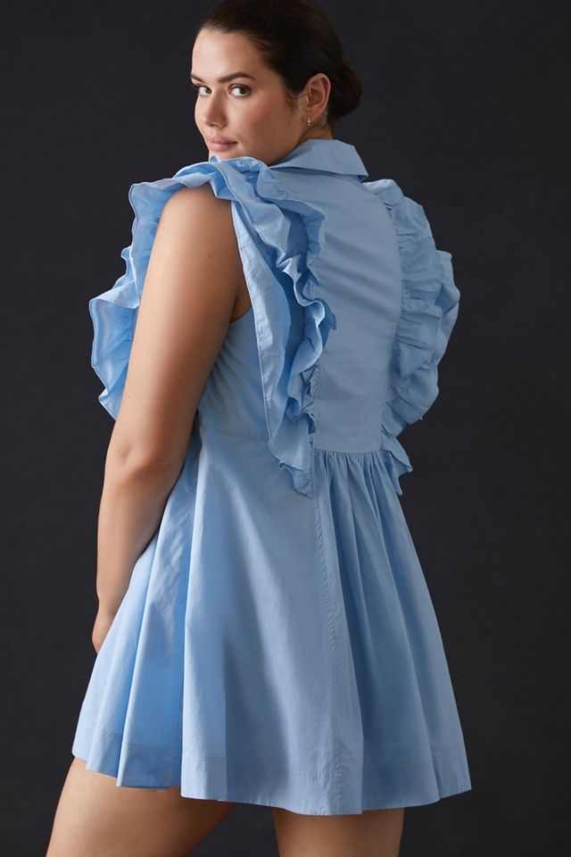 Maeve Ruffled Button-Front Mini Dress #6