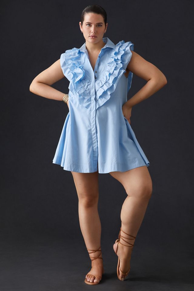 Maeve Ruffled Button-Front Mini Dress #5