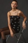 Anthropologie Maeve Women’s Brynne 3D Floral Spaghetti Strap Mini Dress Size 14