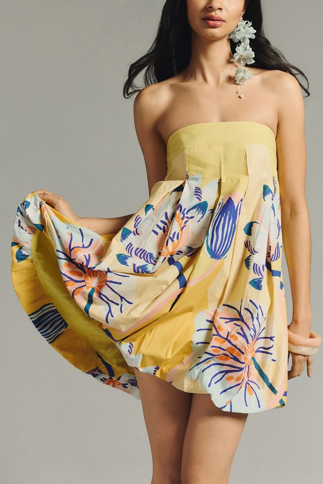 Sarah Gordon Strapless Printed Mini Dress #1