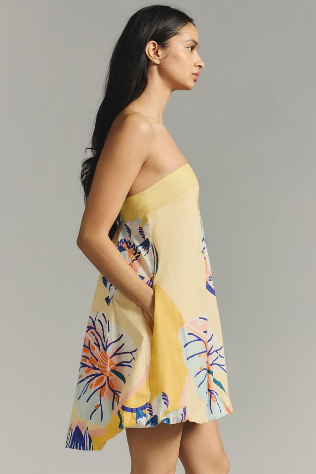 Sarah Gordon Strapless Printed Mini Dress #3