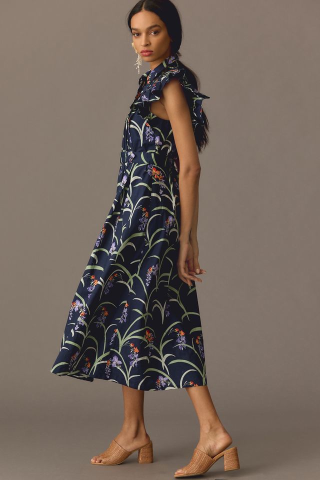 Ruffled Floral Shirt Dress #2