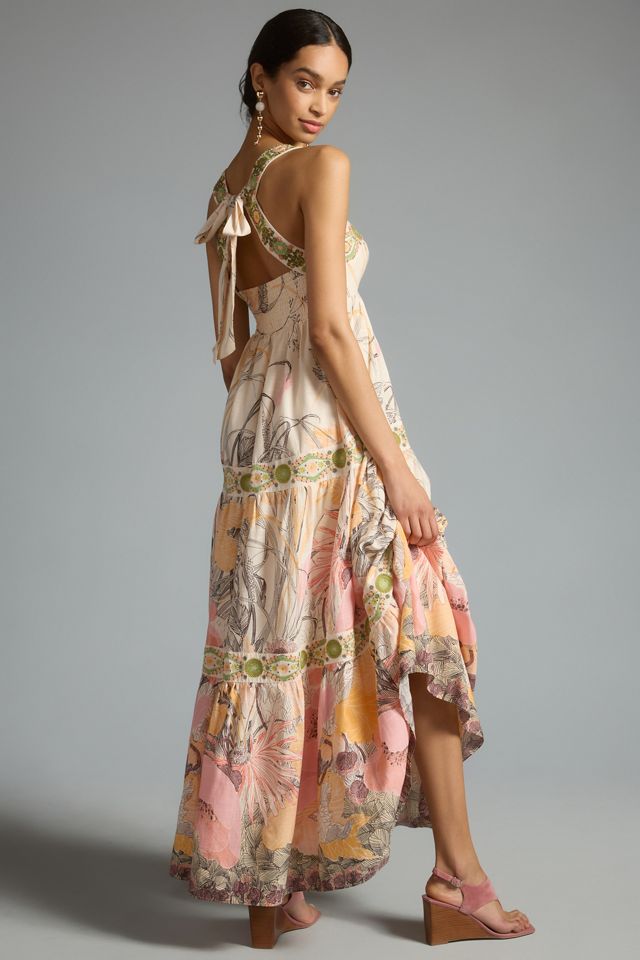 By Anthropologie Square-Neck Floral Maxi Dress #2