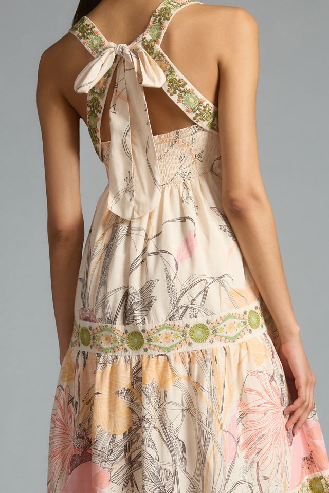 By Anthropologie Square-Neck Floral Maxi Dress #4
