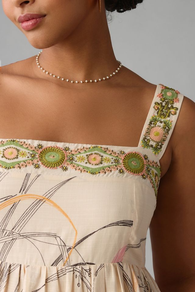 By Anthropologie Square-Neck Floral Maxi Dress #9