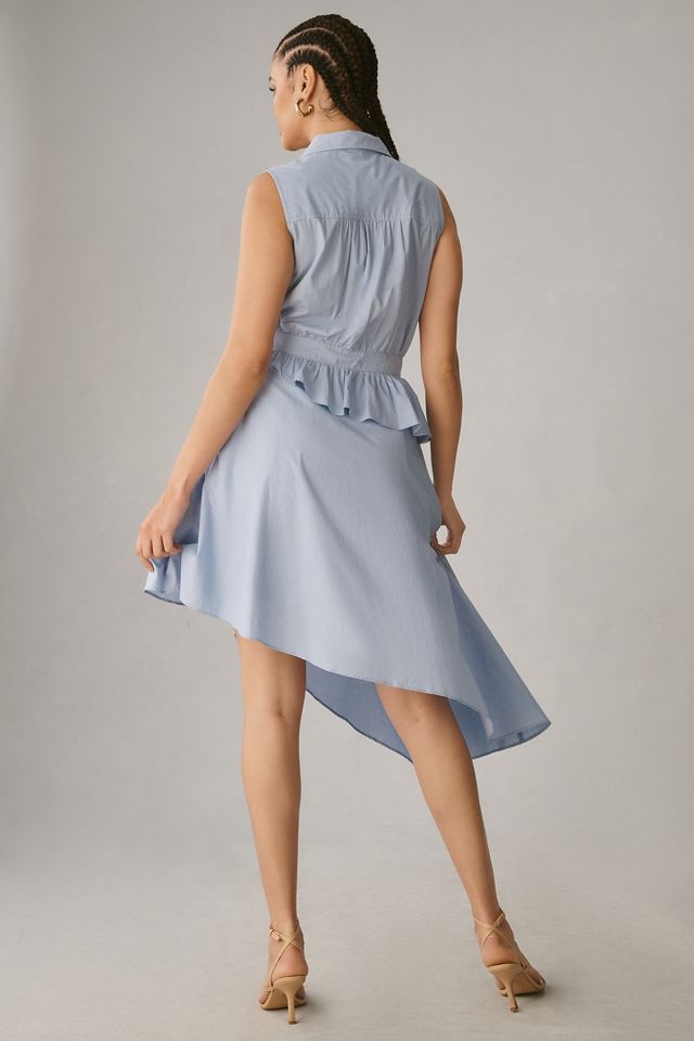 Maeve Asymmetrical Sleeveless Shirt Dress #4