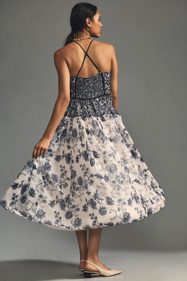 By Anthropologie Sheer Flocked Halter Dress  Anthropologie Singapore -  Women's Clothing, Accessories & Home