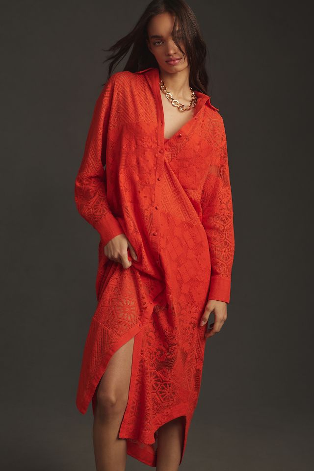 Aria textured hot sale shirtdress