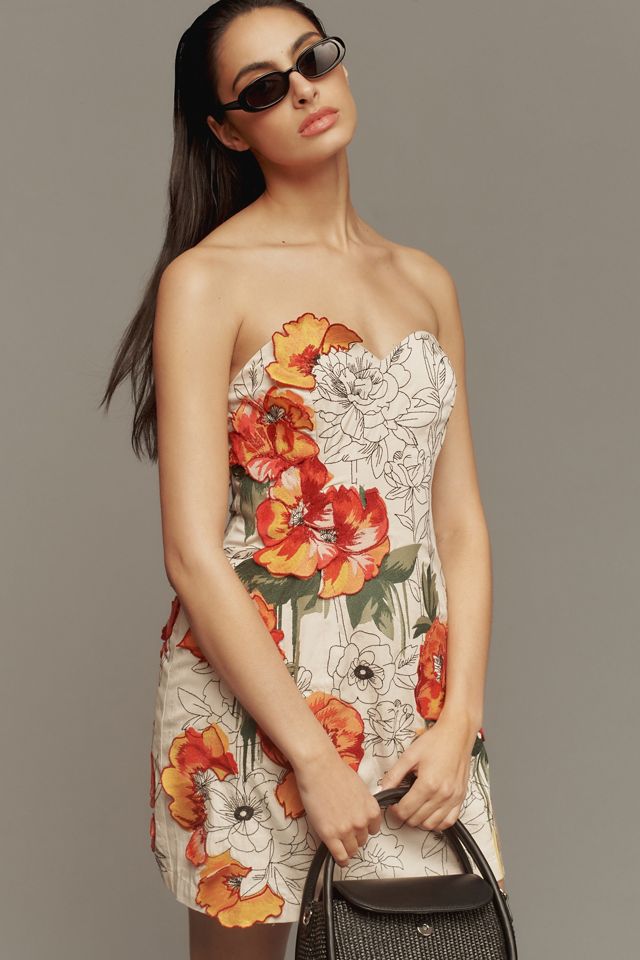 By Anthropologie Sweetheart Embellished Mini Dress #3