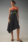 Yukiko Noritake Asymmetrical Floral Midi Dress