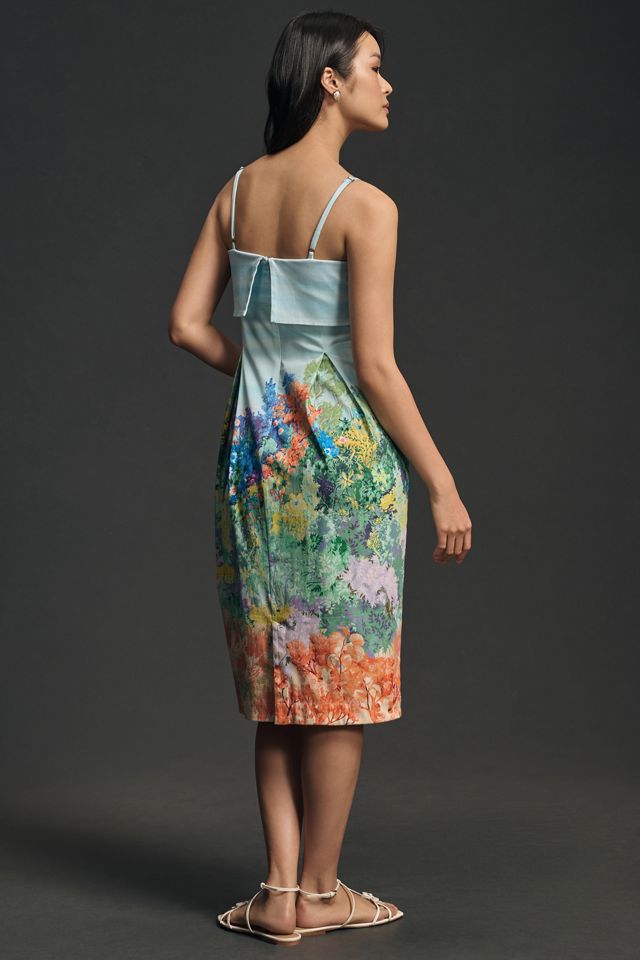 By Anthropologie Sleeveless Foldover Knee-Length Dress #1