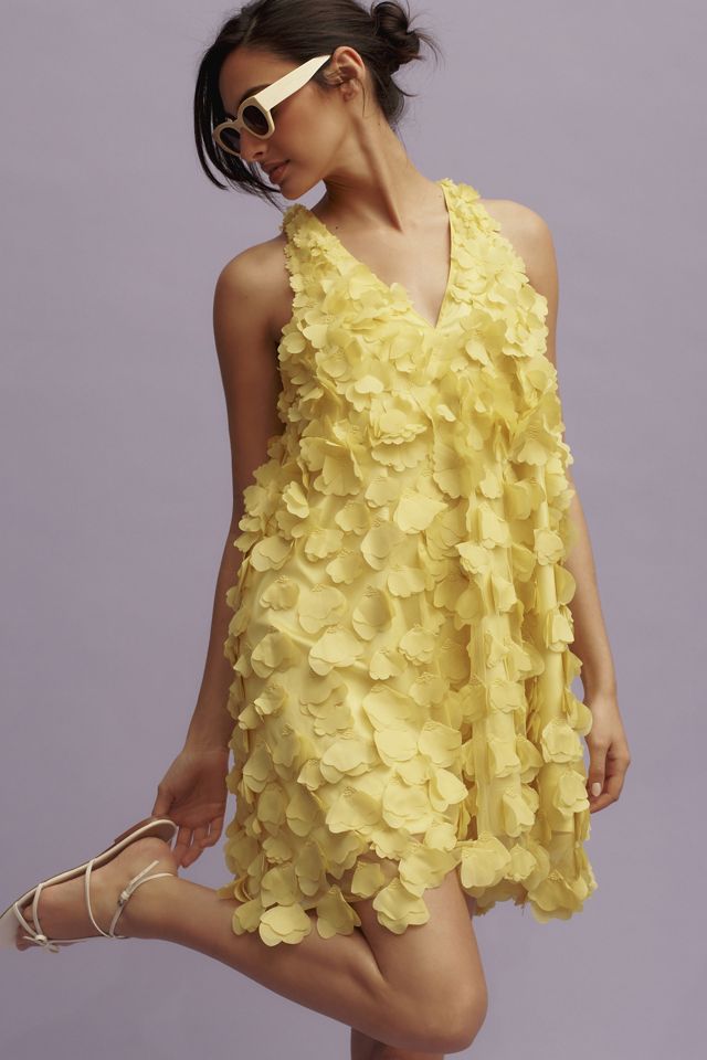 Maeve Sleeveless Floral Appliqué Mini Dress #1