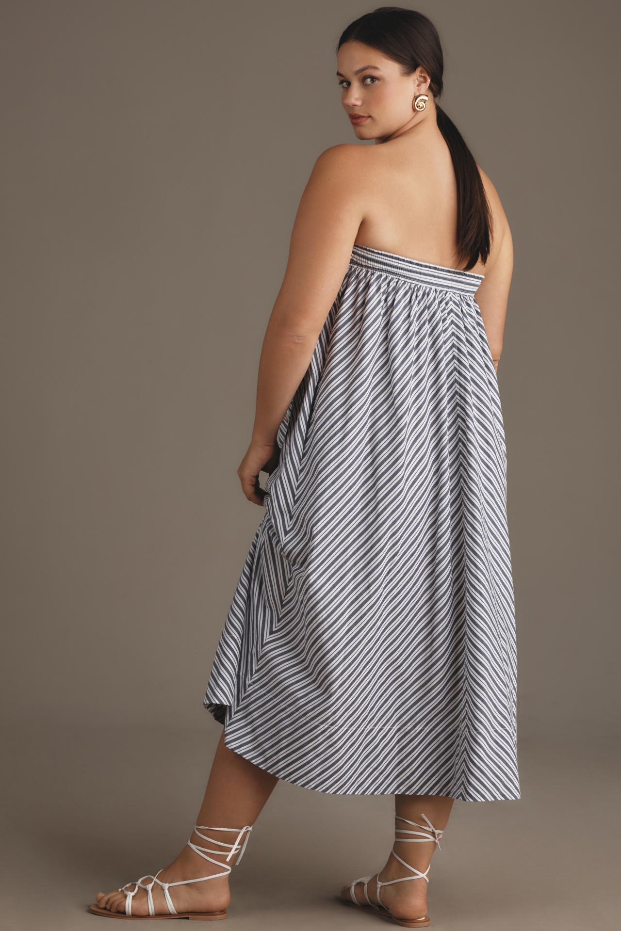 Maeve Strapless Canopy Midi Dress