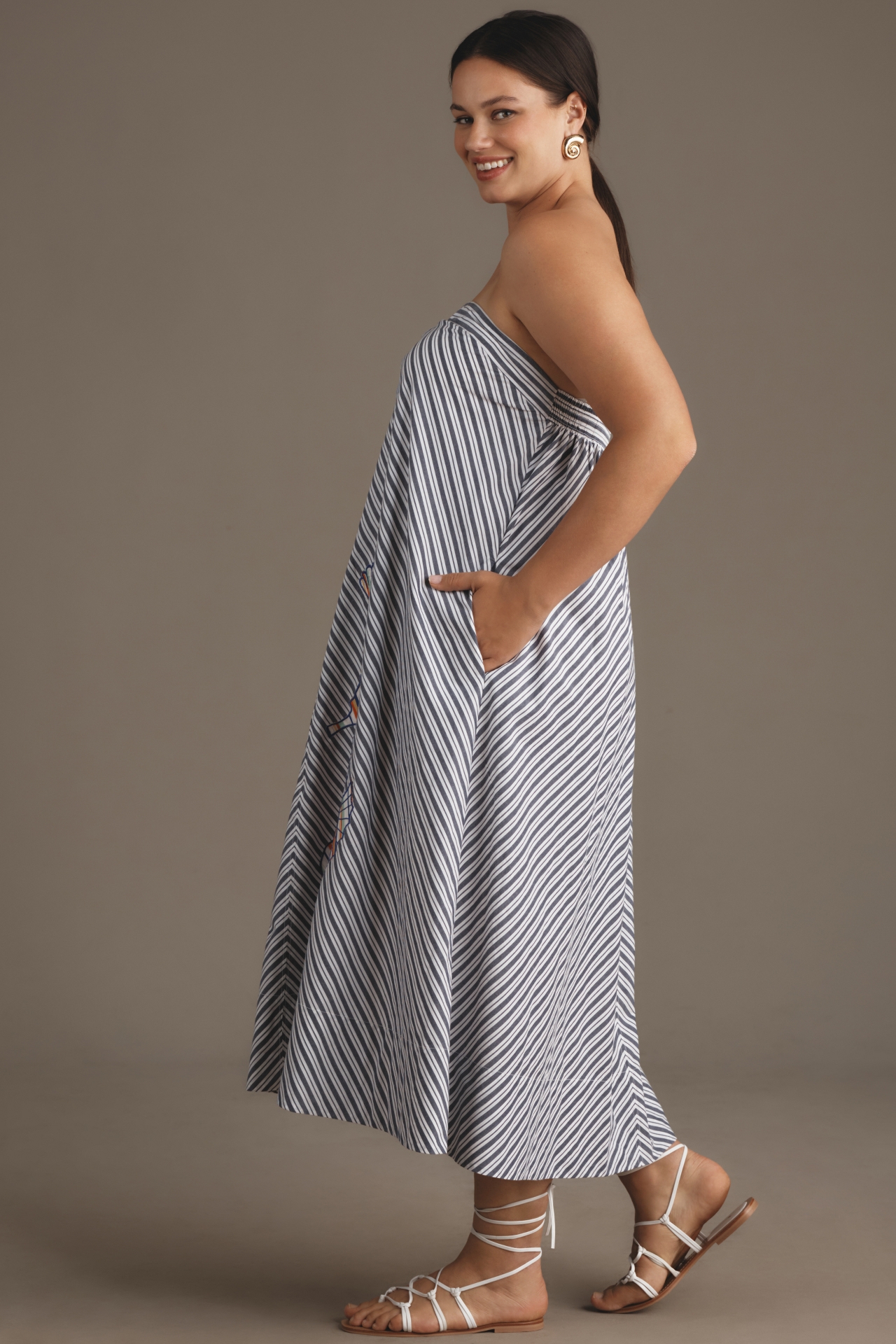 Maeve Strapless Canopy Midi Dress