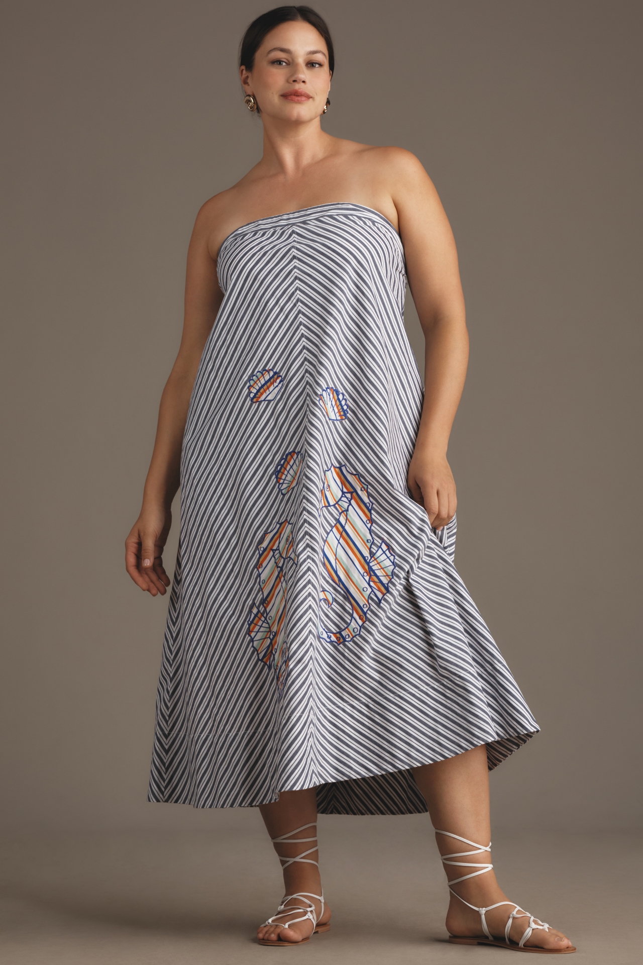 Maeve Strapless Canopy Midi Dress