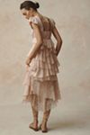 by anthropologie square neck ruffle midi dress Sleeveless Square-Neck Ruffle Tiered Midi Dress