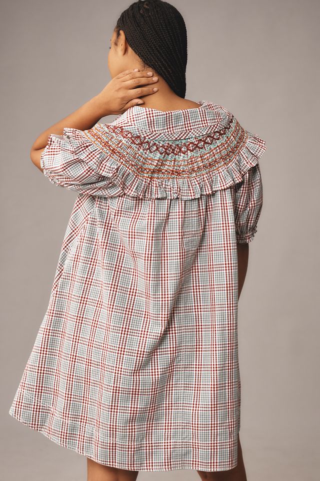 Pilcro Short-Sleeve V-Neck Smocked Babydoll Mini Dress #6