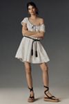 By Anthropologie Tie Mini Swing Dress