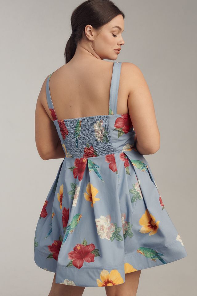 Maeve Scoop-Neck Printed Cotton Mini Dress #7