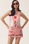 By Anthropologie Embroidered Mini Shift Dress
