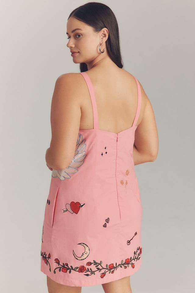 Maeve Embroidered Mini Shift Dress #5